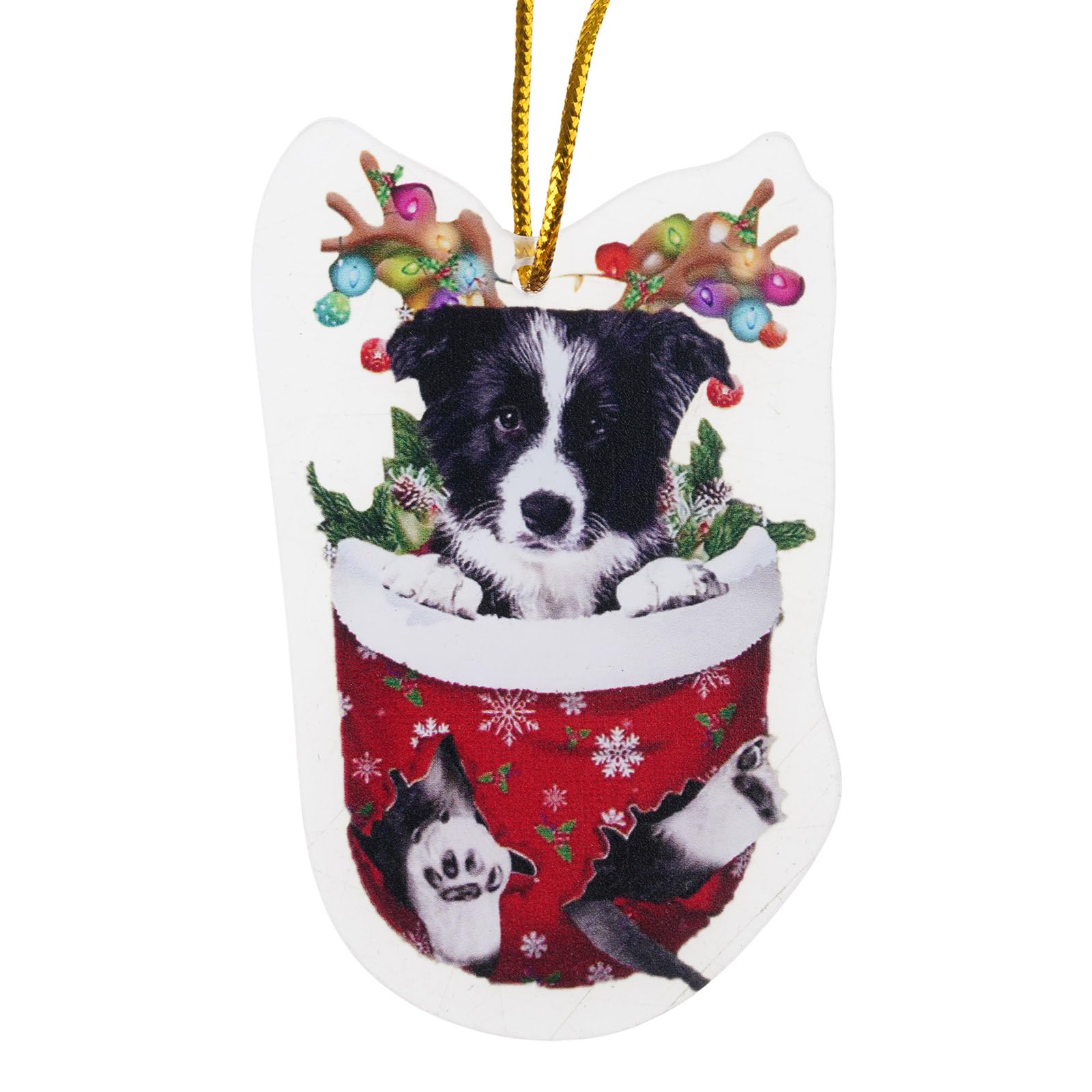ドッグフィギュア お祝い オーナメント ホリデー アクリル 犬 ペンダント クリスマスツリー ハンギングデコレーション フェスティバルシーン用 犬好きギフト｜明金万代