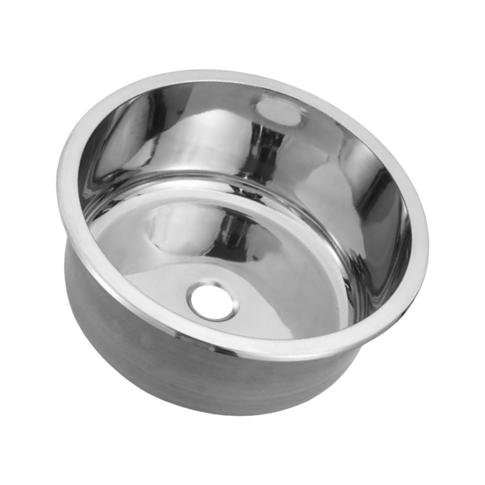 ラウンドシングル洗面器ステンレス鋼のシンク皿洗いプール錆びにくいキッチン&amp;バスルーム手洗い器コンパクトデザインシングルボウル皿洗いシンク｜明金万代
