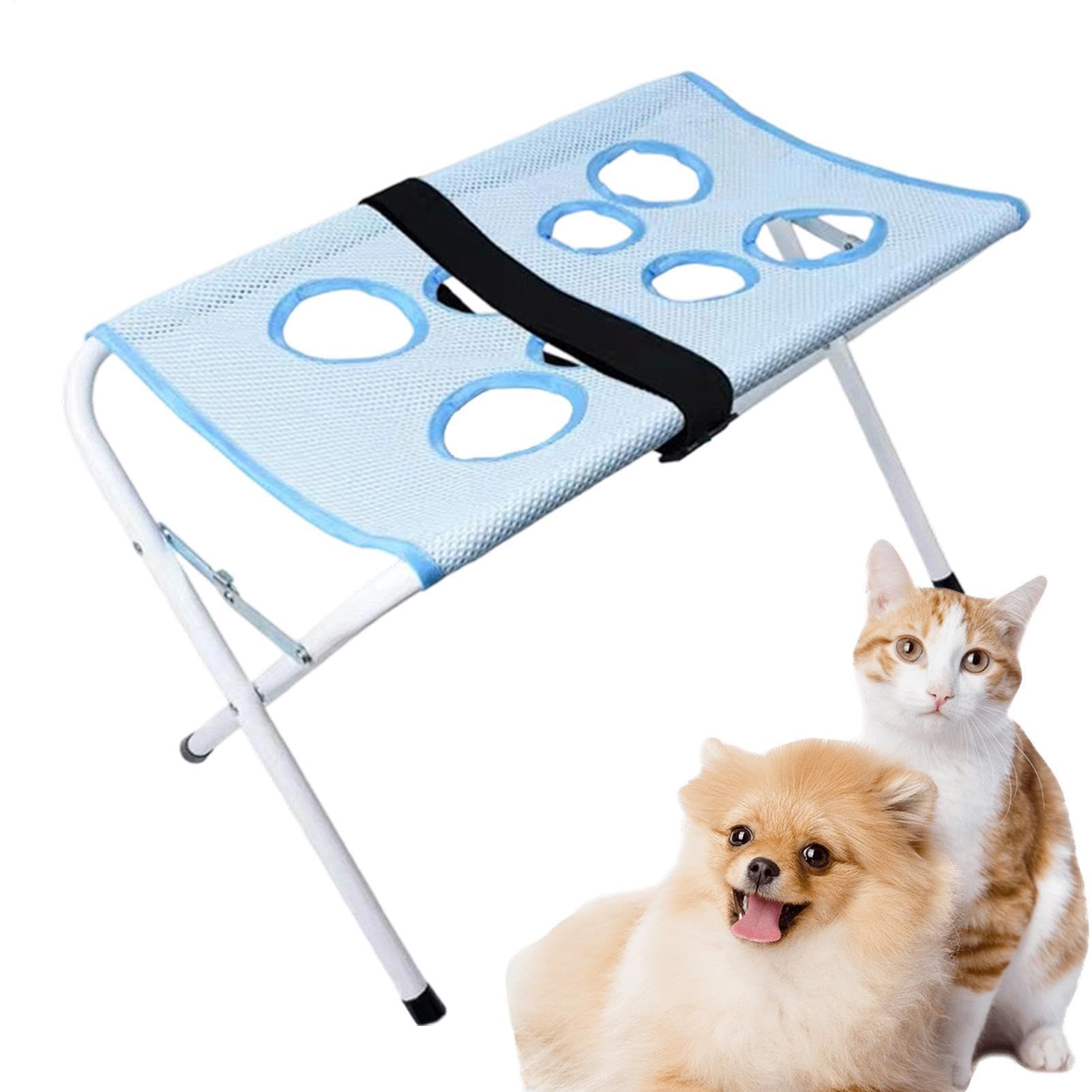 ペット用グルーミングハンモック - 通気性 傷防止メッシュ台,小型犬用のグルーミングハンモック - 小型中型ペット子犬自宅バスバスケアヘアカットケアヘアカット爪歯目周り手入れ用|明金万代