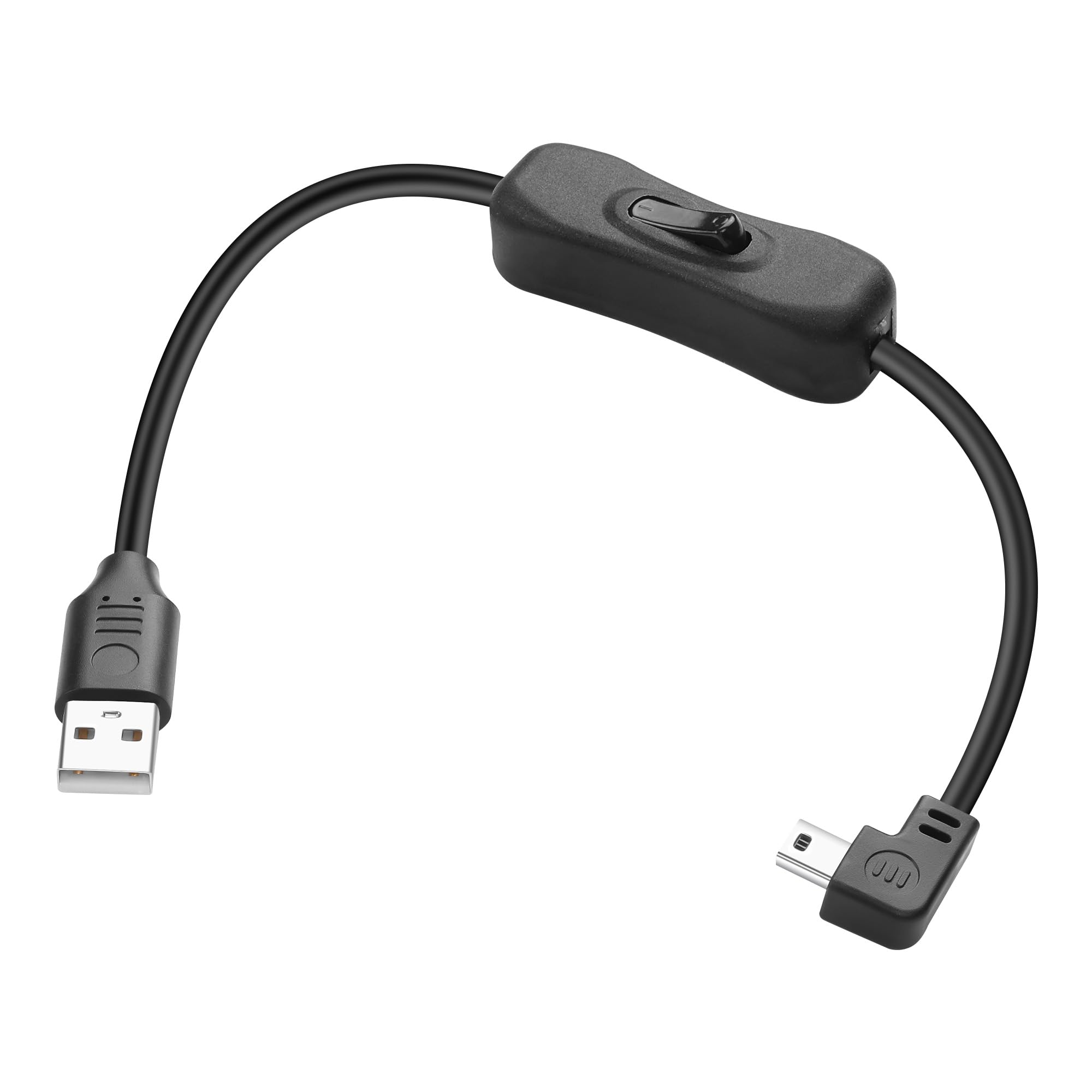 90度ミニUSB有線テレビ、USB 2.0からMini-USB押しひろげる有線テレビ、直角Mini-USB雄→USB雄 オン/オフスイッチ付き添い人申し受ける有線テレビ パソコン 万覚え帳マイコン モバイルパワーカー GPS 0.98フート/30珊 その他-日用品雑貨・文房具・手芸