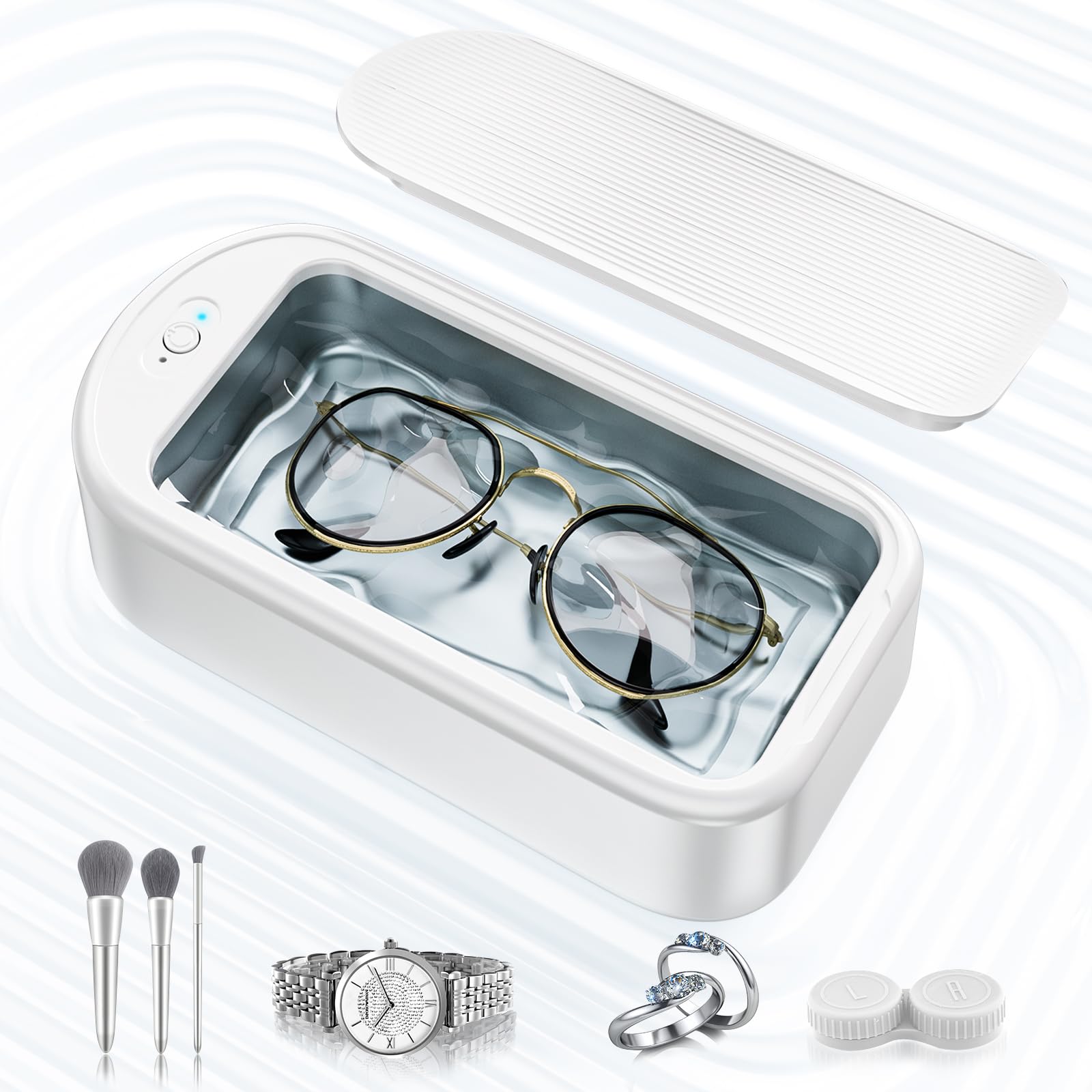 超音波洗い濯ぎ機 640ml電気容量 メガネ洗い濯ぎ機 家用眼鏡洗い濯ぎ機 超音波眼鏡洗浄剤 ウォッチダンス楽隊 指環 貴金属 宝飾品 部分義歯洗い濯ぎ機 白いこと 日本語取りまわし言いあらわす書