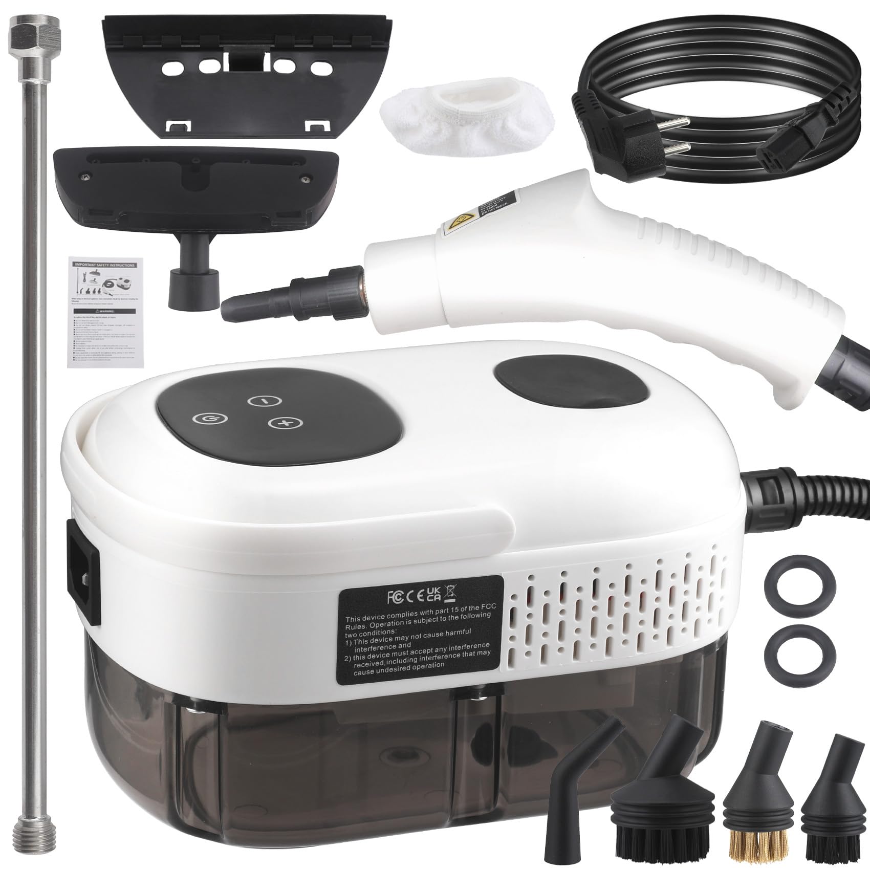 AKPIANスチームクリーナー、スチームクリーナー ハンディ、10ピースの