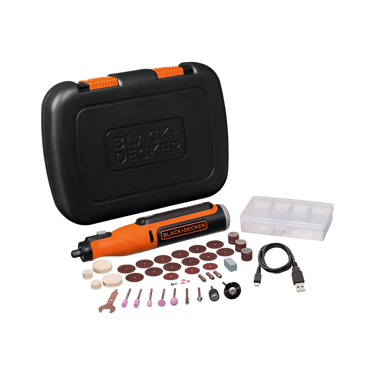 ブラック・アンド・デッカー(BLACK+DECKER) 7.2V ロータリーツール ブラック/オレンジ BCRT8K35 正規品 4536178897990 ブラックアンドデッカー 電動工具 DIY