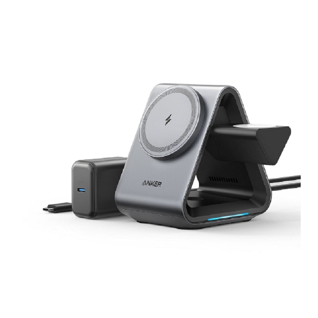 【早いもの勝ち】 在庫処分特価 アンカー Anker737MagGoCharger（3-in グレー B25995A1 正規品 OUMY Anker B25995A1 JAN 4571411209420