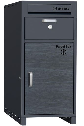 【複数投函可能/大容量 140L】 VARNIC 宅配ボックス 宅配BOX 組み立て不要 防水 屋外 置き配 大容量 ポスト付き 郵便受け 簡単設置 両開扉 盗難防止 大型 戸建て用 個人宅 (グレー)|マイアール