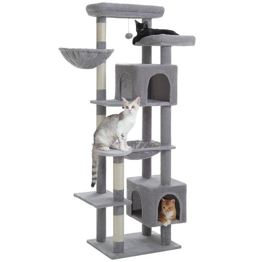 PETEPELA(ぺテぺラ) キャットタワー 大型猫用 スリム 多頭飼い 猫タワー 据え置き型 コンパクト 省スペース ハンモック サボテン 爪研ぎ 人気 おしゃれ かわいい シンプル 転倒防止ベルト付&hellip;｜マイアール
