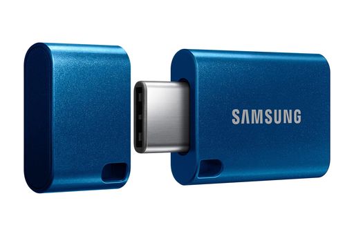 SAMSUNG Type-CTM USBフラッシュドライブ 64GB 4GBファイルを15秒で転送 最大300MB/秒 3.13読み取り速度 USB3.0/2.0対応 防水 2022年 ブルー MUF-64DA/AM｜マイアール