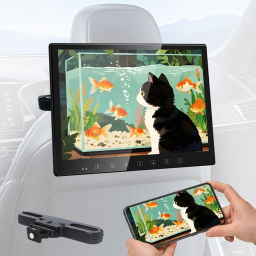 SAKUKA ヘッドレストモニター HDMI 13.3インチ IPS 後部座席 車載モニター ポータブルモニター オンダッシュモニター 1920*1080フルHD HD/USB/AV入力マルチメディア再生 スピーカー内蔵 シガー電源 &hellip;｜マイアール