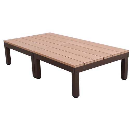 アイガーデン(igarden) アイウッドデッキPLUS オープンタイプ ナチュラル 幅900mm x 奥行900mm x 高さ400mm 2点セット i10385_2d_n｜マイアール