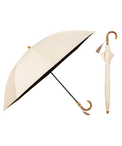 【旧モデル】Wpc. 日傘 UVO(ウーボ) 長傘/60cm レディース 無地タッセル ベージュ 親骨:60cm UVO60S-27｜マイアール