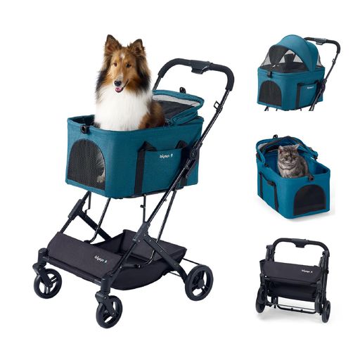 【EN1888に適合】ibiyaya FS2517 分離型 ペットカート 3WAY 中型犬 小型犬 猫 耐荷重20kg 通気 両面開き 折りたたみ コンパクト 自立収納 メッシュ 軽量 コップホルダー マット 飛び出し防止リード…|マイアール