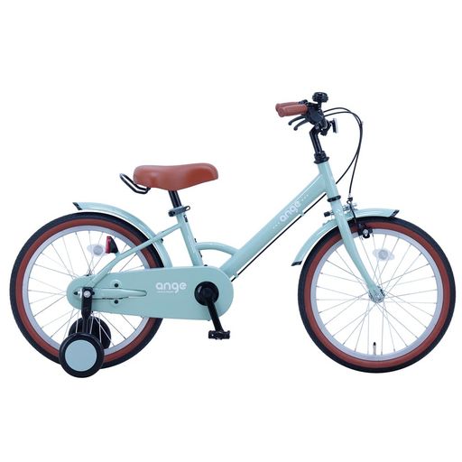 サカイサイクル(SAKAI CYCLE) アンジーキッズ 自転車 幼児 子供用 キッズバイク 補助輪つき カゴなし 16インチ ANGK16 グレイッシュミント｜マイアール