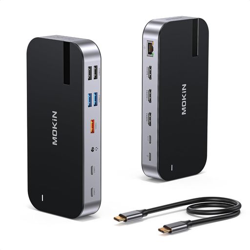 MOKiN USB Cドッキングステーション 3画面出力【3*HDMI4K@60Hz MSTトリプルモニター出力】16 in 1ドッキングステーションhdmi 3つ 100W PDポート,3*HDMIポート, 5*USB-Aポート, 4*USB｜マイアール