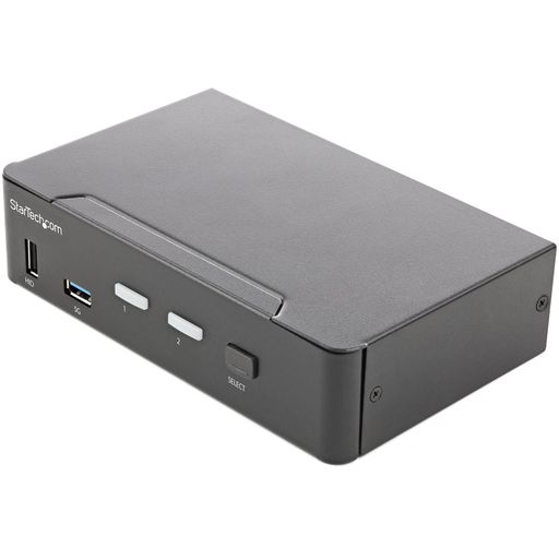 StarTech.com 2ポートHDMIモニター1台対応KVMスイッチ/HDMI 2.0 (4K60Hz、HDR) 対応 PC切替器/2ポートUSB 3.0ハブ(5Gbps)、4ポートUSB HID、オーディオポート搭載/ホットキー & 押しボタン切替｜マイアール 39,970円