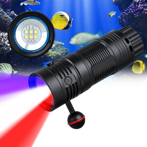 TrustFire DF50S 水中ライト 6500ルーメン LED 懐中電灯 スキューバ ダイビングライト USB-C充電 潜水用 ライト UV/赤色/白光 ナイトダイビング ハンディライト IPX8 水中70Mまで使用可能 広角 超明る&hellip;｜マイアール