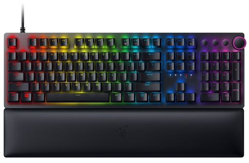 Razer Huntsman V2 Clicky Optical Switch ゲーミングキーボード 英語 US配列 オプティカルスイッチ クリッキー触感 静音 ダブルショット PBT キーキャップ リストレスト Chroma RGB｜マイアール