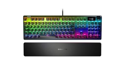 SteelSeries ゲーミングキーボード 赤軸 有線 日本語配列 有機ELディスプレイ搭載 Apex 7 Red Switch 64639｜マイアール
