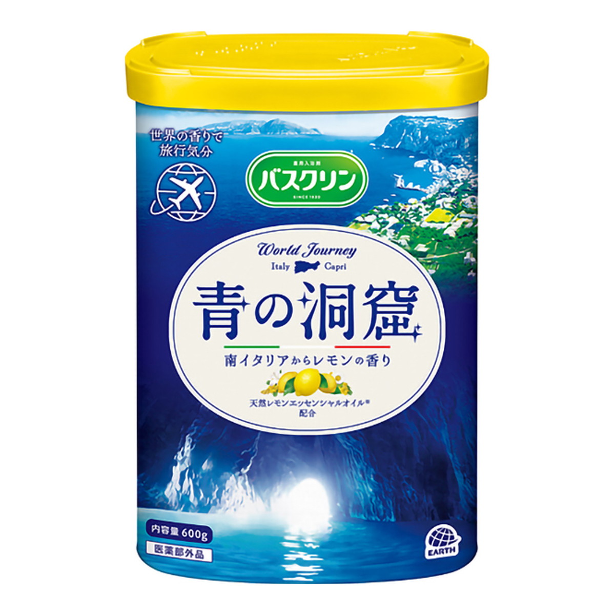 【送料込・まとめ買い&times;15個セット】バスクリン 青の洞窟 南イタリアからレモンの香り 600g 薬用 入浴剤 医薬部外品 アース製薬｜マイレピ　P＆Gストア