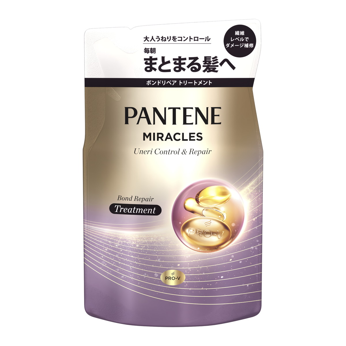 【送料込・まとめ買い×6個セット】P&G パンテーン ミラクルズ うねりコントロール&リペア ボンドリペア トリートメント 詰替え 350g