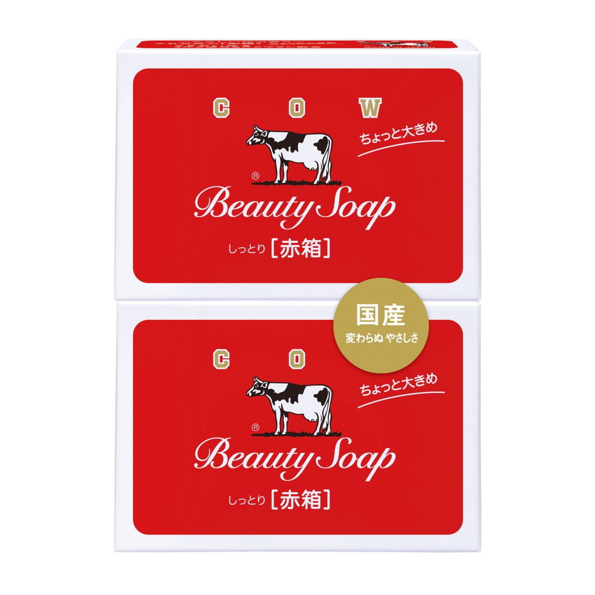 【送料込・まとめ買い2コ入×36セット】牛乳石鹸共進社 カウブランド しっとり 赤箱 ちょっと大きめ 125g×2コ入
