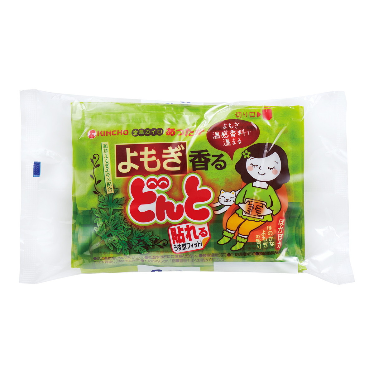 【送料込・まとめ買い 8個入×24個セット】大日本除虫菊 キンチョー 貼れる よもぎ香る どんと V 8コ入 使い捨てカイロ 4987115822207