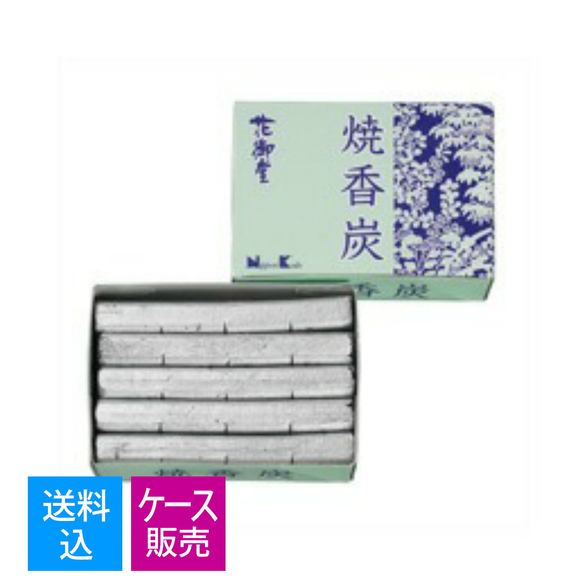 【送料込・まとめ買い×120個セット】日本香堂 焼香 花御堂 焼香炭 5本入
