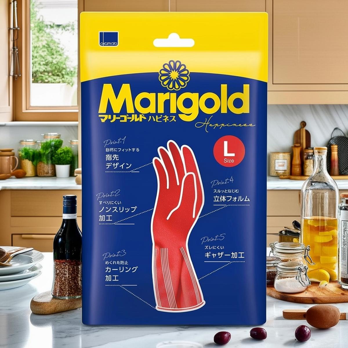 楽天市場】オカモト マリーゴールド ハピネス S ゴム手袋( 台所用手袋