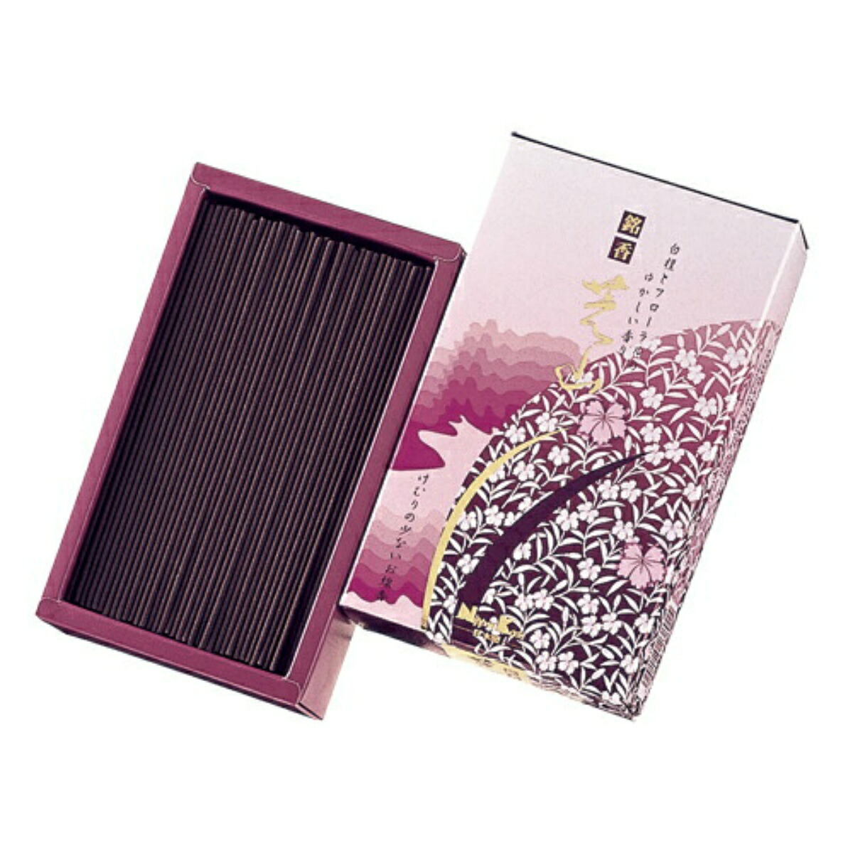 【送料込・まとめ買い×8個セット】日本香堂 お線香 銘香 芝山 バラ詰 230g