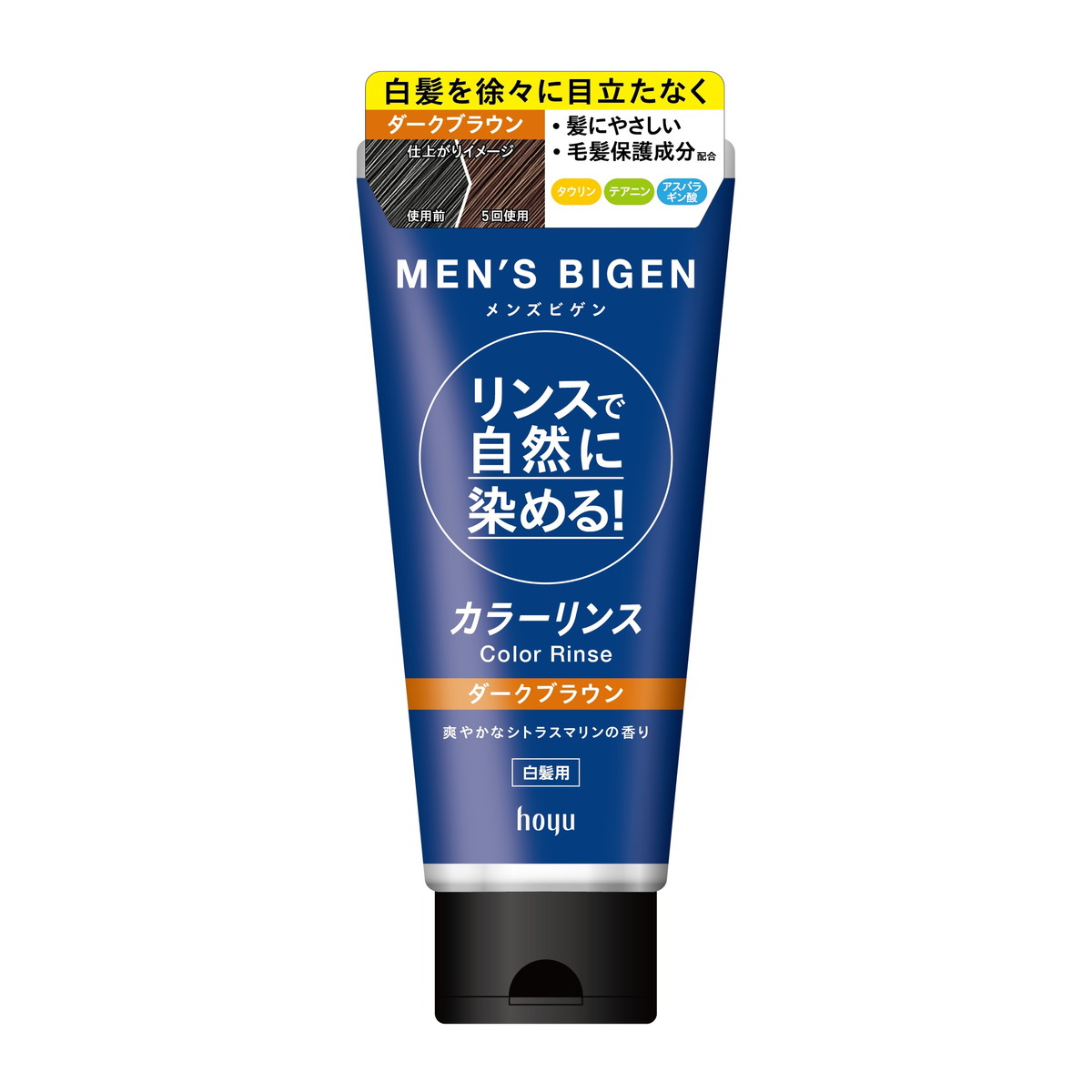 【送料込・まとめ買い×6個セット】ホーユー hoyu メンズビゲン カラーリンス ダークブラウン 160g 白髪用カラーリンス