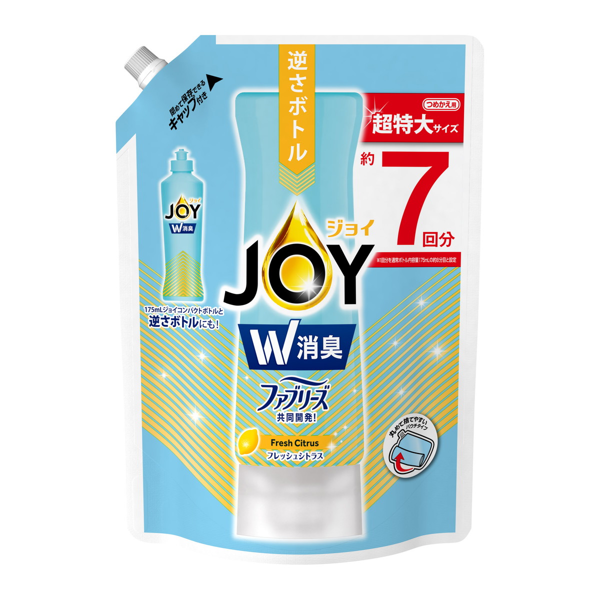 楽天市場 送料込 まとめ買い 3個セット P G ジョイコンパクト W消臭 フレッシュシトラス つめかえ用 超特大サイズ 960ml 食器用洗剤 マイレピ P Gストア