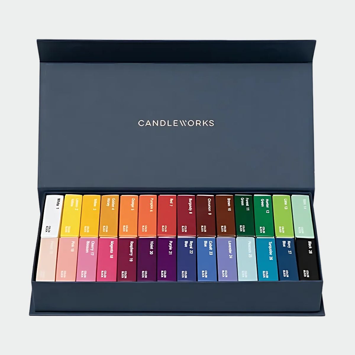 【楽天市場】【最大1000円OFFクーポン配布中!】カラーブロック 28色 キャンドル用 固形染料 キャンドル モールド ソイワックス ...