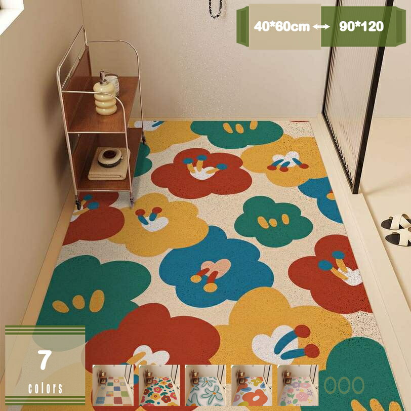 部屋の入り口つや消し 室内 今めかしい 部屋の入り口つや消し 室外 泥落とし 北欧 和今めかしい 部屋の入り口つや消し 上滑り打ちきり 吸水 丸洗い 防音 身寄り用 足ふきつや消し PVCつや消し お役目用 大きめ 和風 洋風 耐摩耗 晴れ晴れしい 花柄 ローズ柄 オールシーズ mysco