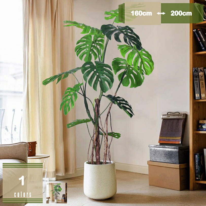 2000円OFFクーポン 観葉植物 フェイク モンステラ 亀背竹 フェイクグリーン 水やり不要 枯れない 人工観葉植物 大型 フェイク植物 造花 インテリア 室内 屋外対応 枯れ ない 人工樹木 フェイク植物盆栽植物 装飾 玄関 オフィス 商店街 幸願う 新築祝い 裏庭 屋内|まいすこ 店