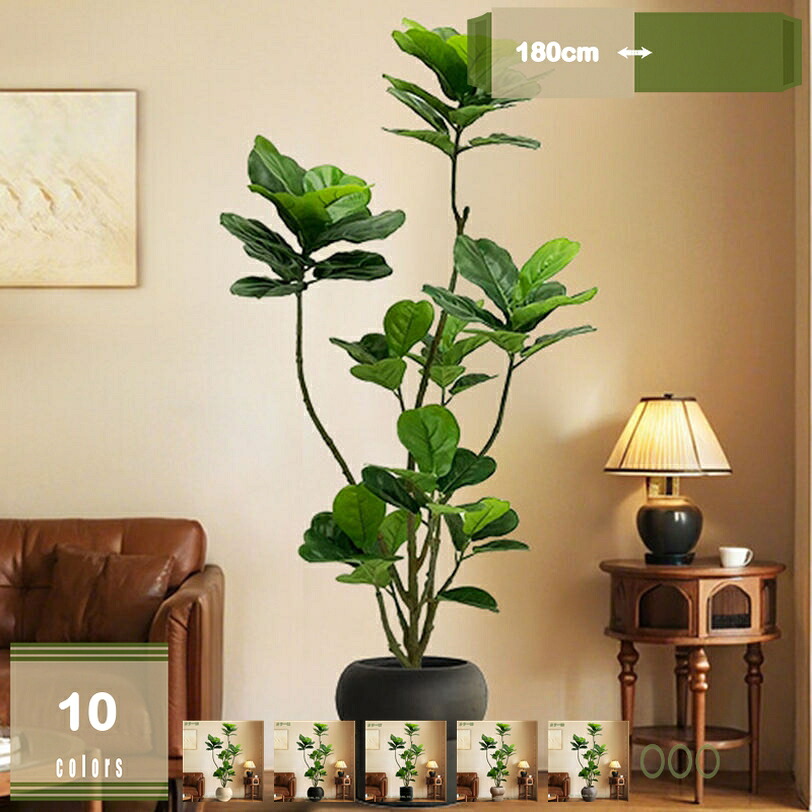 2000円OFFクーポン フェイクグリーン フィカス ウンベラータ 観葉植物 室内グリーン おしゃれ インテリアグリーン 鉢付き 人工観葉植物 リアル 曲げられる幹 プレゼント 造花 フィカスウンベラータ 室内用 初心者 オフィス リビング 玄関 寝室 フェイク 大型
