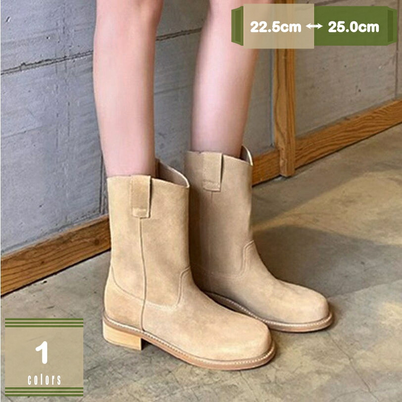 1000円OFFクーポン ウエスタンブーツ レディース ショート 歩きやすい ショートブーツ ローヒール カジュアル エンジニアブーツ 本革レザー 疲れない ブーツ 滑らない ラウンドトゥ ウエスタン 3.5センチヒール 無地 太ヒール 脱げない 秋冬 mysco