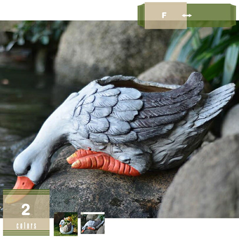 1000円OFFクーポン 置物 ガーデンオブジェ 動物 ガチョウ 彫像 ガーデニング 庭の置物 オーナメント アニマル オブジェ 花壇の置物 おしゃれ インテリア 雑貨 記念品 ガーデン雑貨 アウトドア デコレーション 庭に置く プレゼント 園芸 mysco｜まいすこ　店