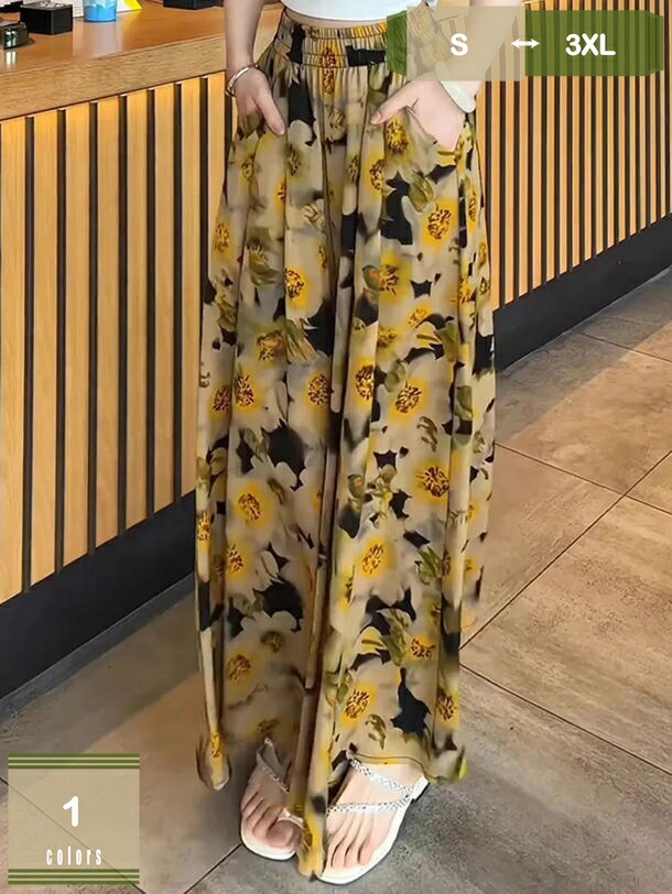 500円OFFクーポン券 春夏 レディース ズボン下 花柄 ハイウェスト ゆったり ボトムス 広々としたズボン下 引っ切り無い 好いたらしいめ 体型覆いかぶせる 心地好い 表どおり かっこいい 馬鹿でかい大きさ 酉の方角 天然ゴム 執務室 御部屋着 普段着 mysco