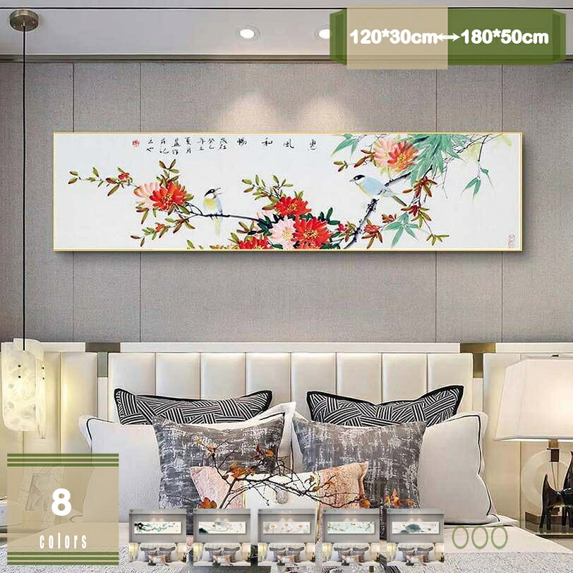 500円OFFクーポン アートパネル 装飾画 ウォールアート キャンバス インテリア レトロ絵画 ポスター 壁飾り 中華風 水墨 部屋飾り 玄関 書斎 事務所 宿舎 フレーム 完成品 掛物 壁掛け おしゃれ 大型 ホテル 旅館 自宅用 リビング 壁絵 mysco