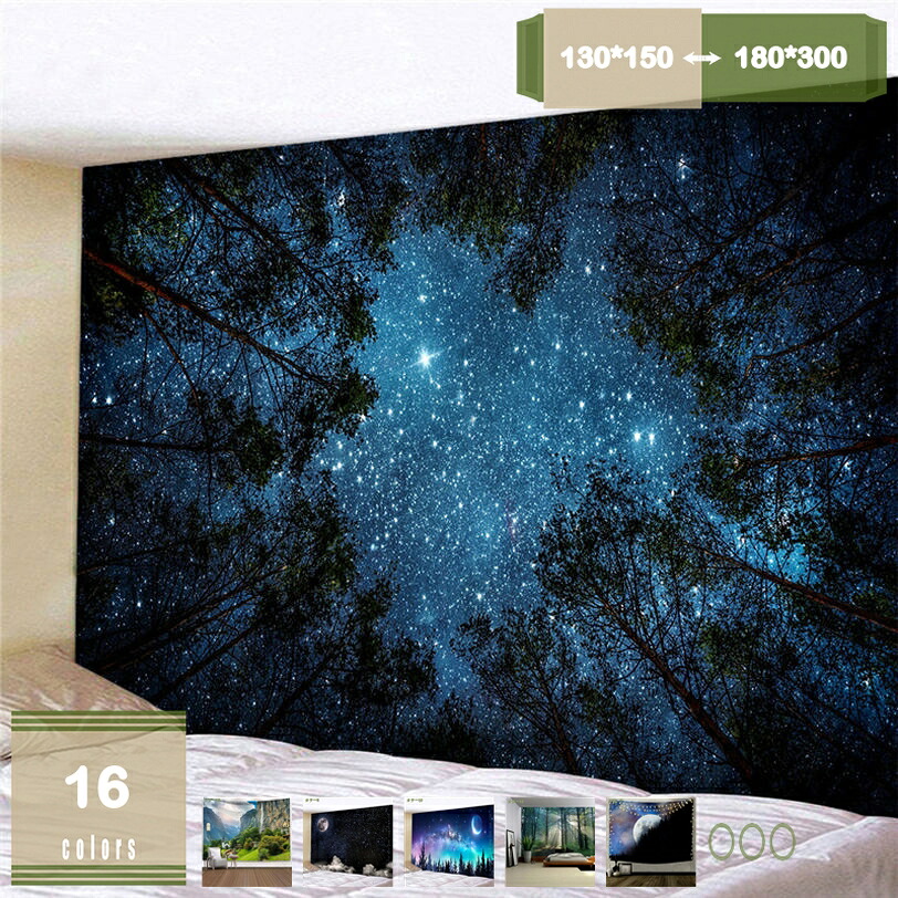 1000円OFFクーポン 風景写真 タペストリー 多機能 おしゃれ 壁掛け 野原 青空と白雲 インテリア 壁掛け ファブリック装飾用品 モダンなアート 模様替え 部屋 窓カーテン 個性ギフト 新居祝い 夜景 美しい満月の夜空 タペストリー mysco|まいすこ 店