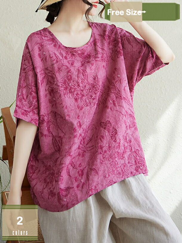 半袖 Ｔシャツ レディース 御花 トップス 心地好い ゆったり 流行り物 ティーシャツ tプルオーバー 夏 カットソー 労働者の一団素っ首 着痩せ 薄っぺら 通気性 吸汗 速乾 今めかしい 好いたらしいめ 流行り ゆる感 小顔成り行き 重ね着 mysco