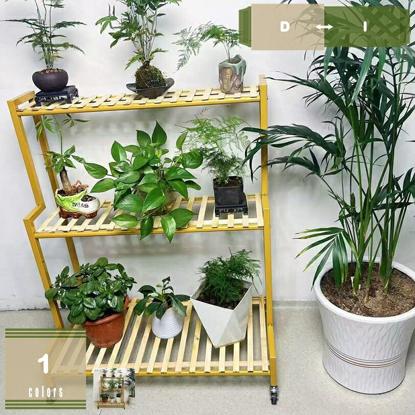 1000円OFFクーポン フラワースタンド 花棚 植物棚 盆栽棚 多肉植物棚 キャスター付き 室内 屋外 タンド おしゃれ 錆びない 木製 園芸ラック ガーデニング 大容量 防錆 防食 花台 多機能収納ラック植木鉢スタンド mysco|まいすこ 店