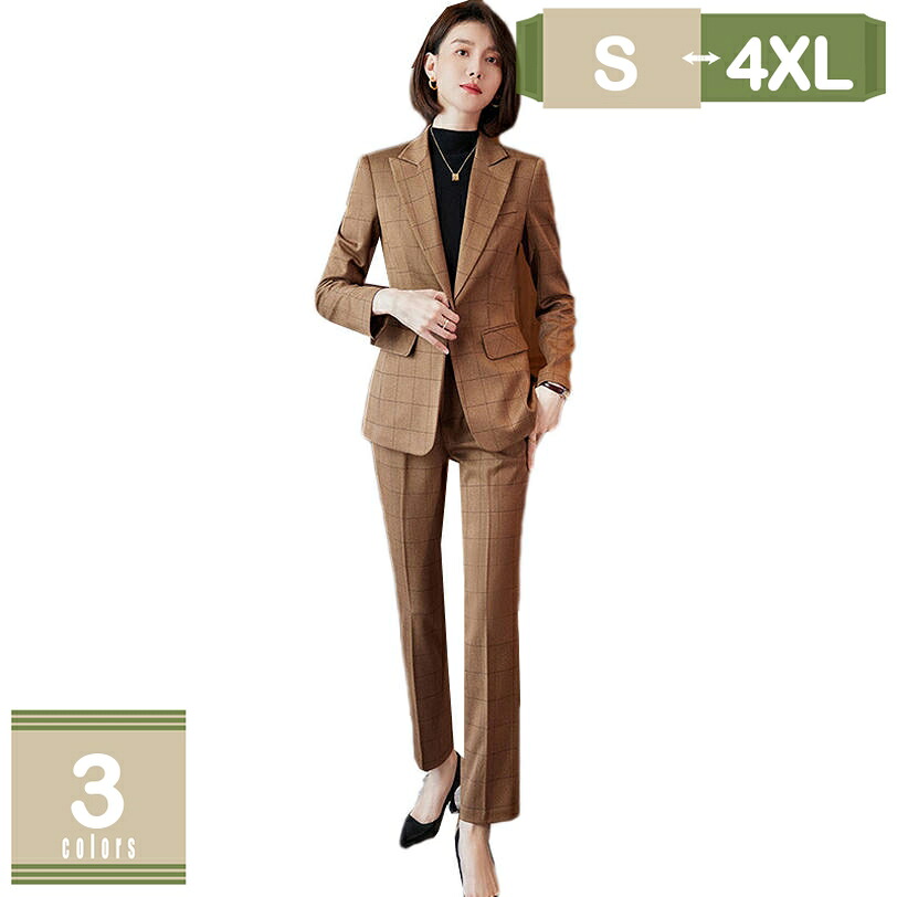 2000円OFFクーポン オフィススーツ パンツスーツ 上下 セット 洗える ロング丈 レディース 大きいサイズ 洋服 スーツ 長袖 スリム エレガント ジャケット 就活 通勤 ビジネス用 面接 無地 ズボン ブレザー セットアップ 2点セット mysco｜まいすこ　店 19,915円
