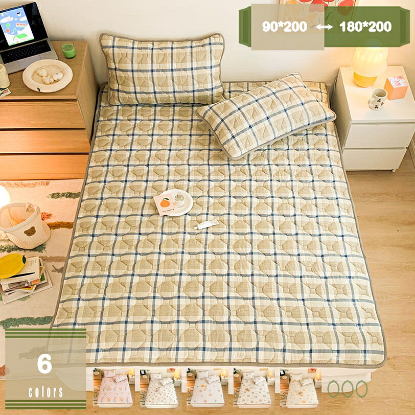 1000円OFFクーポン ベッドパッド 快適敷きパッド 抗菌防臭加工 ベッドシーツ 綿 敷きふとんカバー 吸湿速乾 丸洗いOK 防ダニ パッド 裏地がズレ防止素材使用 マットレス パッド 花柄 ダブル 180X200cm 冷感 敷きパッド シングル おしゃれ 4隅ゴム付き mysco｜まいすこ　店