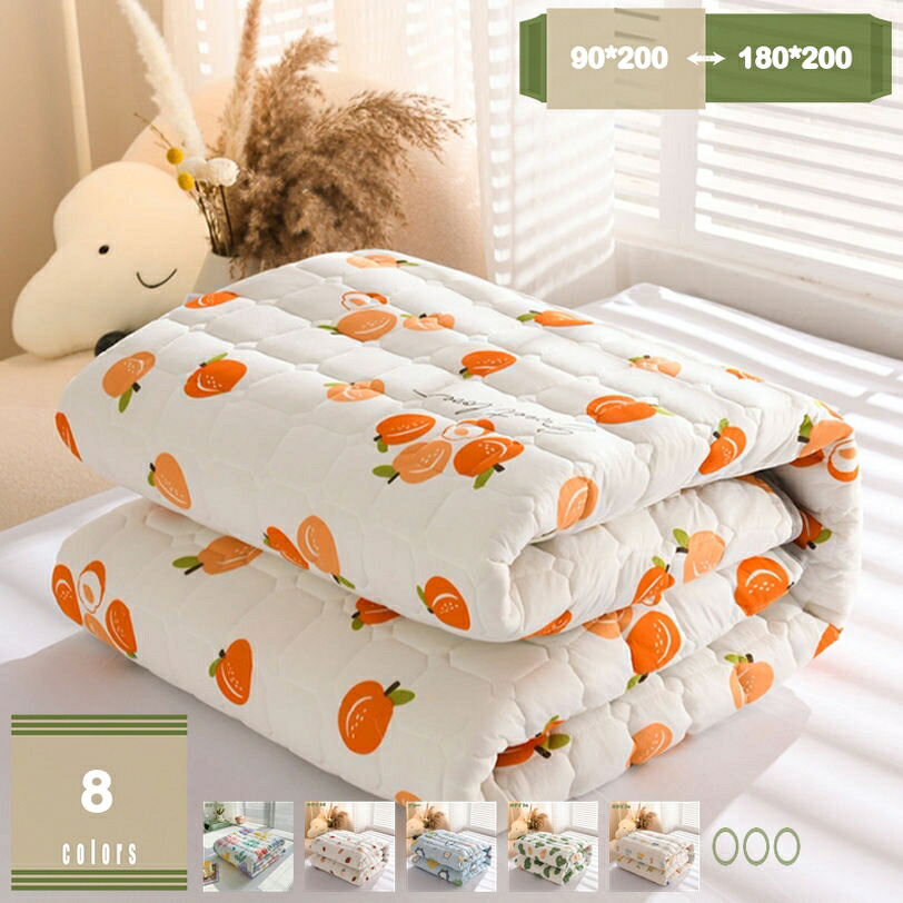 1000円OFFクーポン 敷きパッド シングル 冷感 洗える 綿100％ 持続冷感 春･夏･秋のロングシーズン使える 花柄 ベッドパッド パッドシーツ 吸汗 速乾 クール 180×200cm 快適 パッドシーツ 抗菌・防臭・防ダニ加工 ベッドマットズレ防止ゴムバンド付き mysco