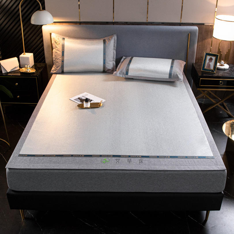 1000円OFFクーポン 夏 スリーピングマット 折りたたみ式 籐マット 通気性 柔らかい スムース 3点セット/2点セット ダブルベッド マットレス 寮用 寝室 サマークールパッド 冷感シーツ 熱帯夜対策 クール 放熱性 ムレにくい 寝具用 吸水速乾 防臭 防ダニ 夏用 mysco