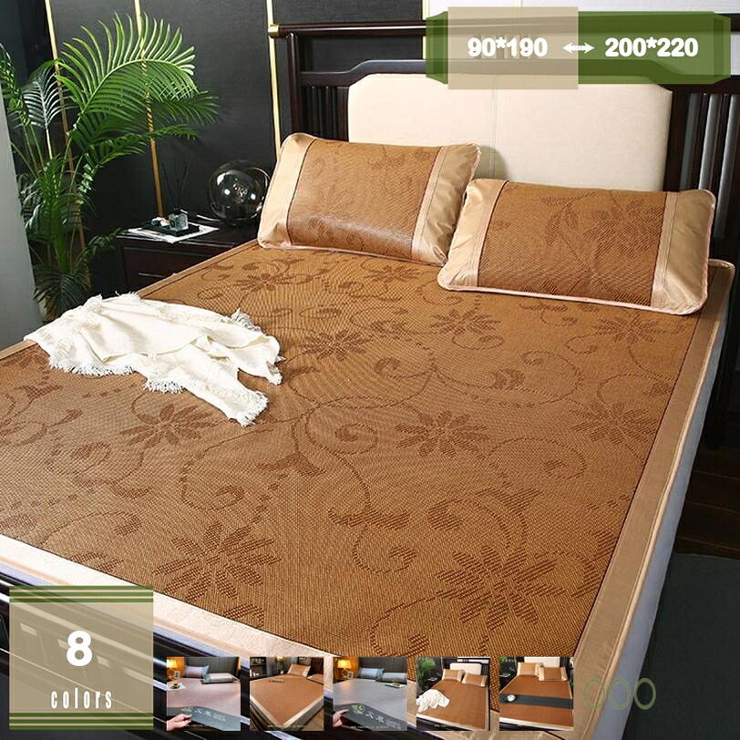 2000円OFFクーポン 敷きパッド シングル 冷感 夏用 夏のマットレス 籐マット 草敷きマット 夏 籐マット 籐 折りたたみ式 猛暑対策 籐マット 籐シーツ 涼しい お手入れが簡単 屋内 冷感マット 寝室 寝心地 簡単 フィット 着脱しやすい 猛暑対策 熱中症 mysco