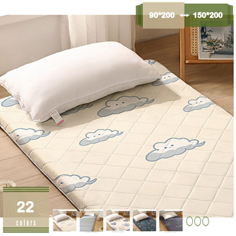 1000円OFFクーポン かわいい 敷きパッド シングル ダブル ベッドパッド 厚さ約4.5cm 敷き布団 セミダブル 長座布団 滑り止め ピーチスキン加工 中綿入り ふんわり ごろ寝マット ごろ寝布団 ごろ寝クッション 車中泊 お昼寝マット 長ざぶとん mysco