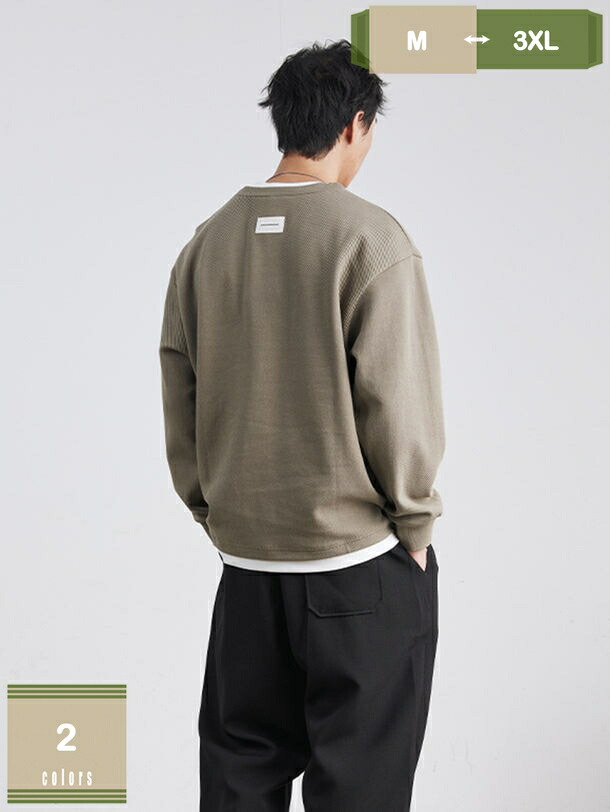 長袖 tシャツ メンズ 春服 秋服 重ね着風 ロングtシャツ おしゃれ 丸首 カットソー 肌に優しい 快適 柔らかい トップス 大きいサイズ ゆったり ティーシャツ ファッション 黒 男性用 カジュアルシャツ 普段着 mysco 15,200円