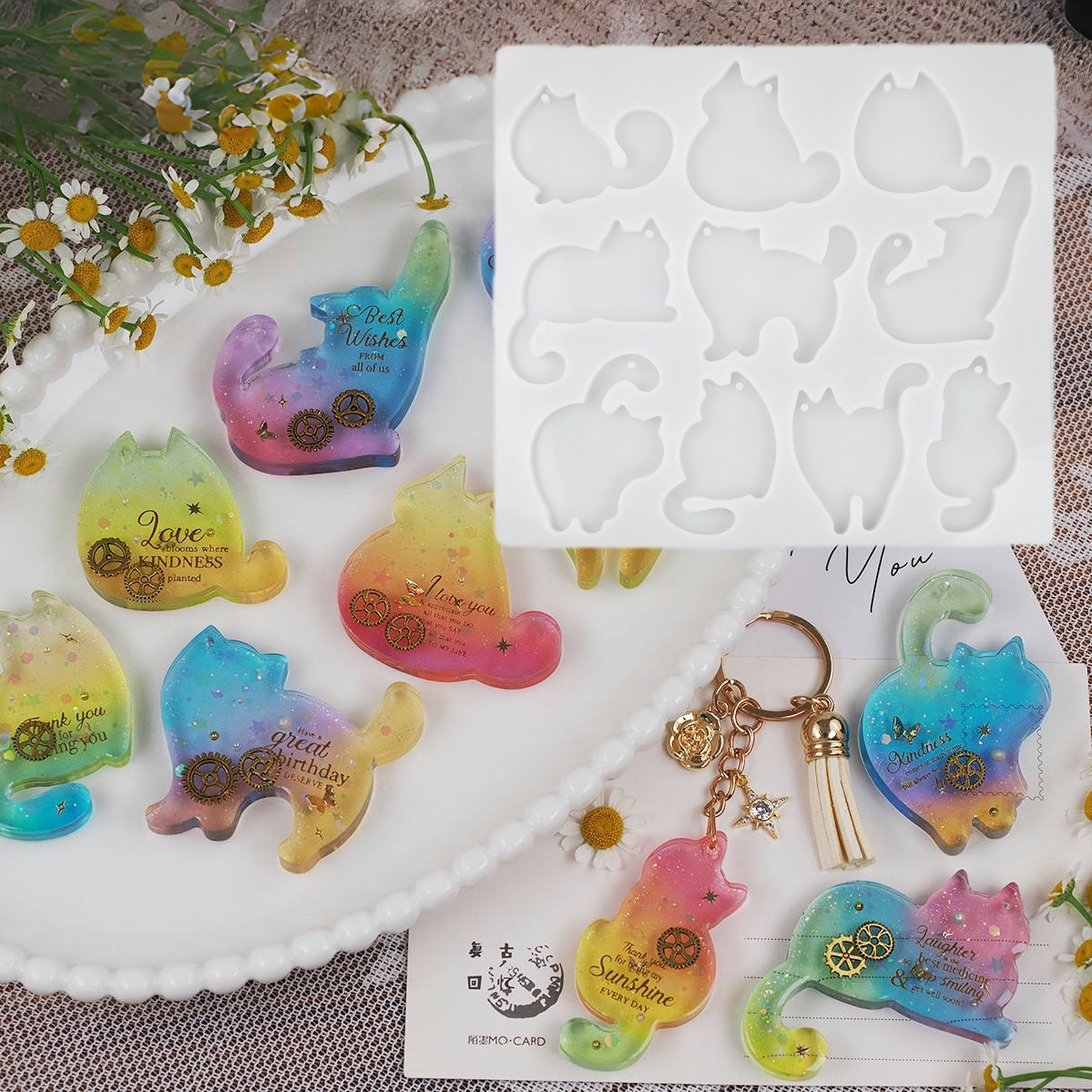 楽天市場】【空枠】鈴と小判の招き猫 2個 レジン枠 ねこ ネコ まねき猫