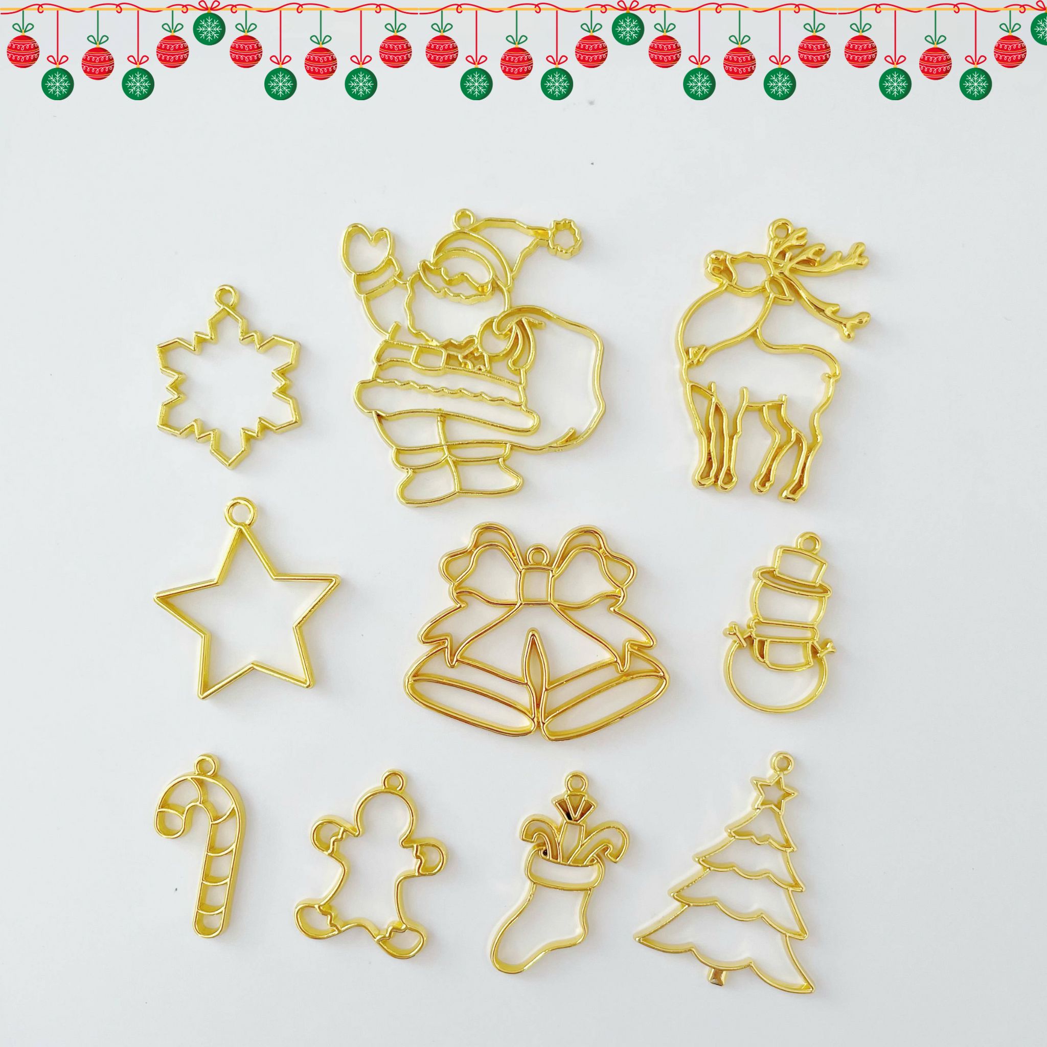 楽天市場】【空枠】クリスマス 10点セット クリスマスモチーフ レジン